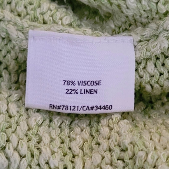 Eileen Fisher Sweater Mint Green Viscose & Linen Size L - Picture 4 of 7